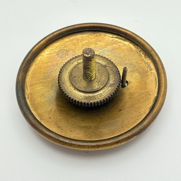 Vintage WWII US Military Brass Eagle Insignia Hat Pin Screw Back Emblem Badge - Picture 2 of 8